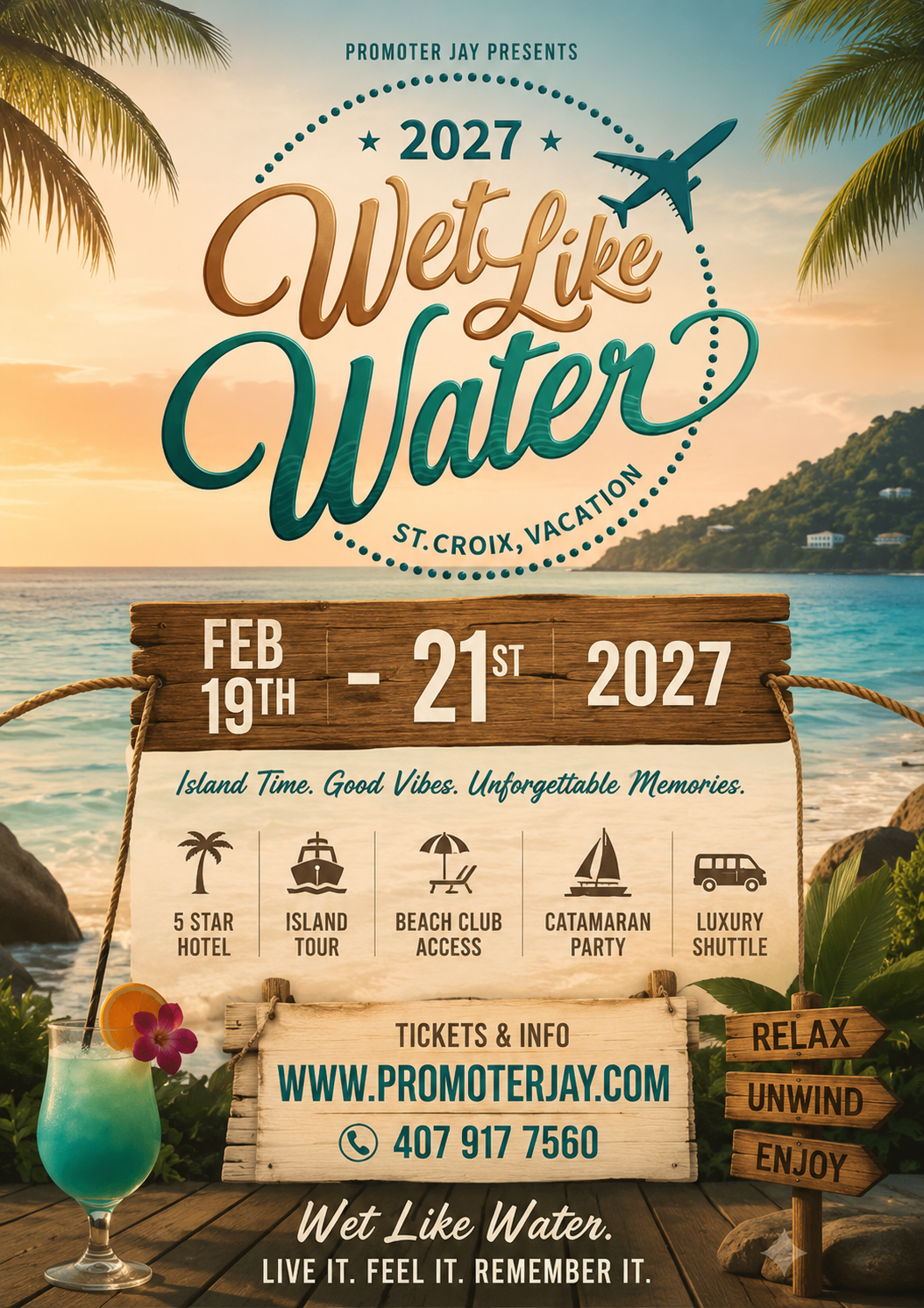 2027 Wet Like Water — St. Croix Vacation flyer